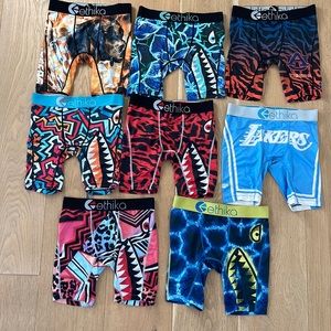Ethika Youth Boxer Briefs Bundle of 8 in Size M